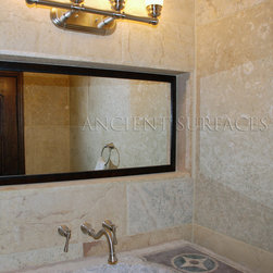 Master Bathrooms in antique limestone - Tile