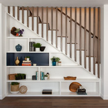 Basement Stairs Shelving