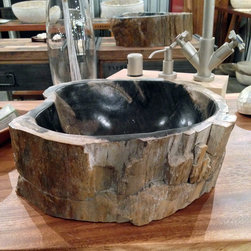 Petrified Wood Vessel Sink - Bathroom Sinks