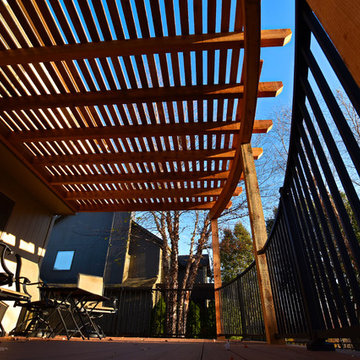Soft Contemporary Radius Deck & Pergola