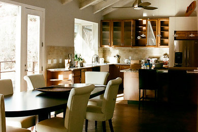 Example of a transitional dining room design in Phoenix