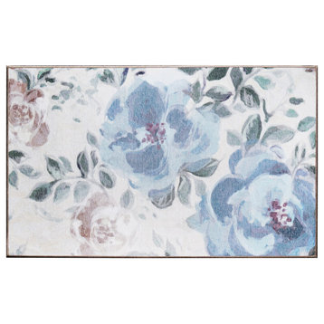 My Magic Carpet Sasha Floral Cream Blue Washable Rug 3x5