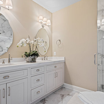 Traditional Style Five Bathroom Remodel Great Falls, VA
