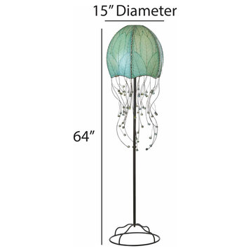 Jellyfish Floor Lamp, Sea Blue