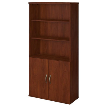Series C Elite 36W 5 Shelf Bookcase with Doors in Hansen Cherry