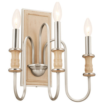 Karthe 3-Light 15" Wall Sconce in Brushed Nickel