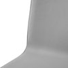 Perugia Top Grain Leather Side Chair, Norden Leather, Dark Gray