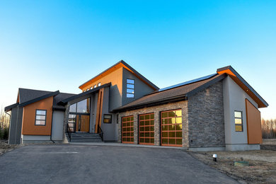 Example of a trendy exterior home design in Edmonton