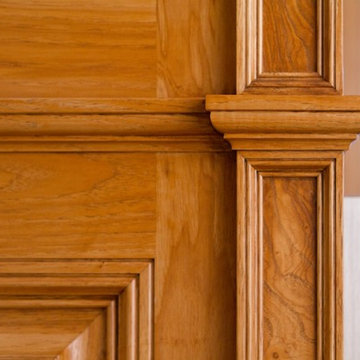 Classical Hickory/Olive Ash Burl Cabinet Detail