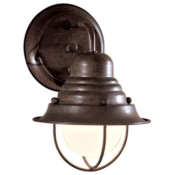 The Great Outdoors GO 71166 Wyndmere 1 Light 9" Tall Outdoor Wall - Antique