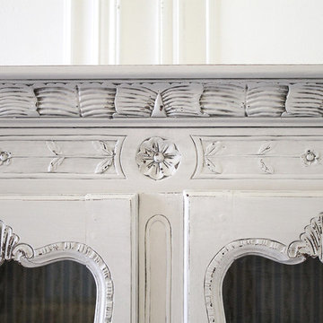 Early 19th Century Petite Painted Country French Cupboard