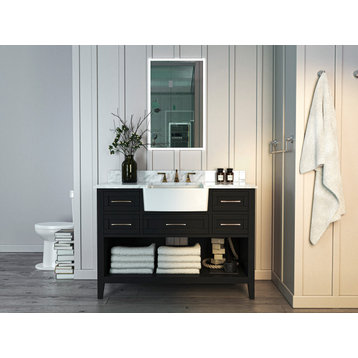 Hayley Bathroom Vanity Set, Black Onyx, 48"