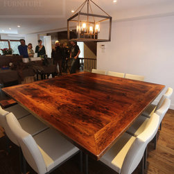 Reclaimed Wood (Sqaure) Pedestal Table - Products