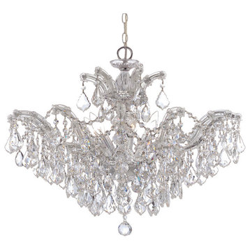 Maria Theresa 6 Light Chandelier, Polished Chrome, Clear Hand Cut, Not
