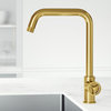 VIGO Cass Industrial Single Handle Kitchen Bar Faucet, Matte Brushed Gold