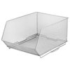 Mesh Stacking Bin Silver Storage Containers