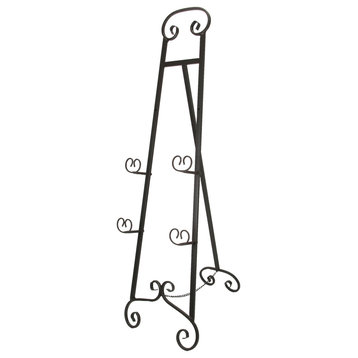 Large 50 Inch Tall Wrought Iron Display Easel Metal Art Stand