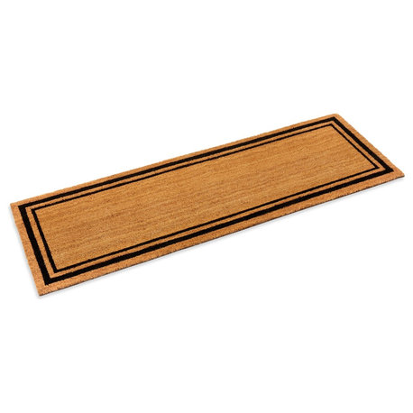 Double Black Border Coco Mat With vinyl backing, 1/2" thick, 24" X 72"