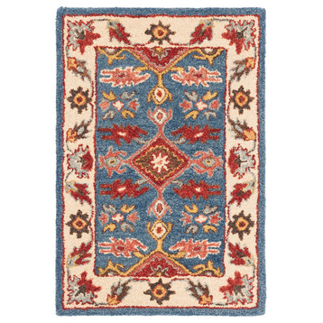 Safavieh Antiquity Collection AT506 Rug, Blue/Red, 2'x3'