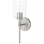 HomePlace - HomePlace 628511BN-449 Greyson - One Light Wall Sconce - Warranty: 1 Year Room Recommendation: HGreyson One Light Wa Aged Brass Clear SeeUL: Suitable for damp locations Energy Star Qualified: n/a ADA Certified: n/a  *Number of Lights: 1-*Wattage:100w Incandescent bulb(s) *Bulb Included:No *Bulb Type:E26 Medium Base *Finish Type:Aged Brass