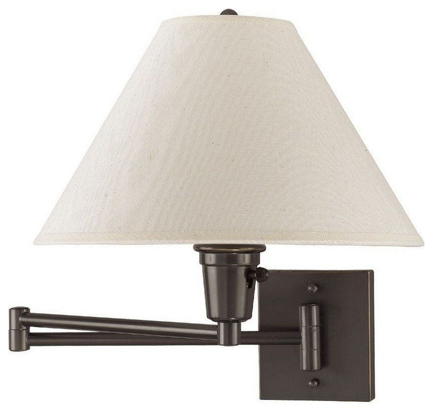 Cal One Light Swing Arm Wall Sconce, Dark Bronze Finish - Transitional ...