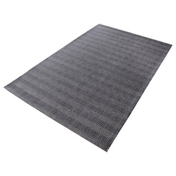 Ronal Handwoven Cotton Flat weave, Charcoal, 2.5ft x 8ft