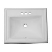 Vanity Fantasies "Dugout" Porcelain Rectangular Drop-In Vanity Sink, White