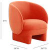 Kiki Paprika Orange Velvet Accent Chair