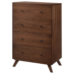 Mid Century Modern White And Walnut Wood 6 Drawer Storage Dresser Walnut Wood 6 Drawer Storage Dresser