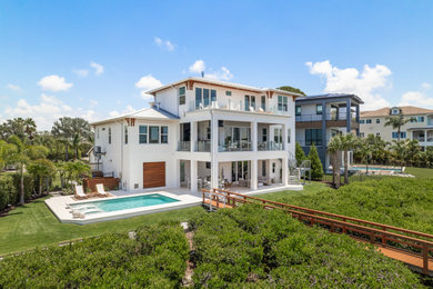 Photo of a beach style exterior in Tampa.