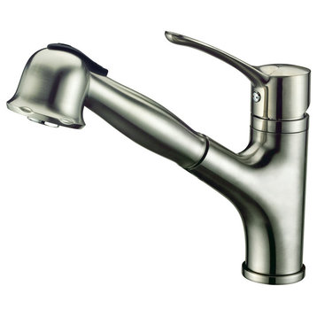 Dawn Single-Lever Pull-Out Spray Kitchen Faucet, Brushed Nickel