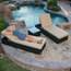 Wicker Rattan Chaise Sofa 3-Piece Lounge Set
