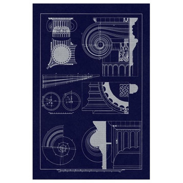"Capitals of the Erechtheum (Blueprint)" Paper Print by J. Buhlmann, 42"x62"