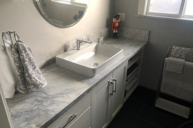 Super White Quartzite Bathroom Vanity
