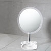 Magnifying Mirror With Round White Colored Base