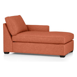 Crate&Barrel - Davis Right Arm Chaise (Darius) - Indoor Chaise Lounge Chairs