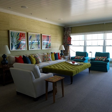Grasscloth Install: Large Family Room