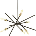 Progress Lighting - Astra 6-Light Chandelier - An iconic fixture, Astra features an organic, asymmetrical design. Ideal for dining room settings or entryways, these space-aged inspired pieces are so versatile they can be incorporated into a variety of interiors. Uses (6) 60-watt medium bulbs (not included).