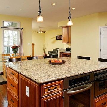 Large Kitchen Addition Opens to Patio for Enhanced Family Living
