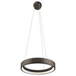 Elan Lighting - Elan Lighting 83453 Fornello - 17.75 Inch 1 LED Chandelier - With Fornello, rings are modern in scale, yet deliFornello 17.75 Inch  Textured White White *UL Approved: YES Energy Star Qualified: n/a ADA Certified: n/a  *Number of Lights: 1-*Wattage: LED bulb(s) *Bulb Included:Yes *Bulb Type:LED *Finish Type:Textured Black
