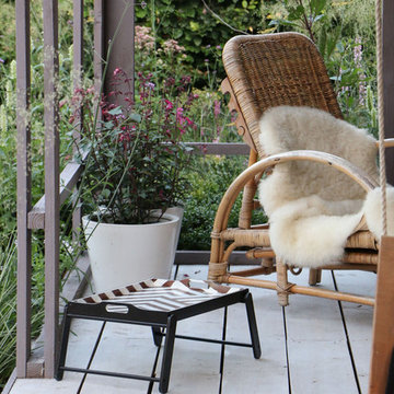 Romantic garden with veranda