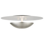 Livex Lighting - Livex Lighting Ventura 2-Light Brushed Nickel Large Semi-Flush/Wall Sconce - The Ventura is sleek and sophisticated. This two light fixture can be used in many applications as either a semi-flush or a wall sconce. It is shown here in a brushed nickel finish.