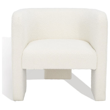 Safavieh Couture Sammie 3 Leg Boucle Accent Chair, Ivory