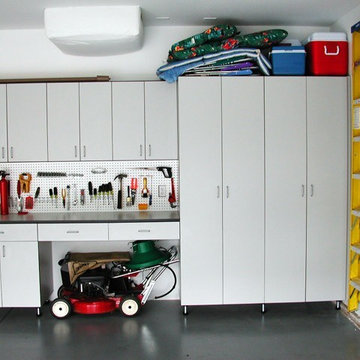 Organize To Go Basic Garage Organizer, Peg Board, Storage Cabinets, Work Bench