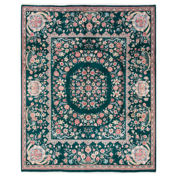 Aylin One-of-a-Kind Hand-Knotted Area Rug Green, 8'2"x10'1"