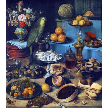 Georg Flegel Still-life With Parrot, 20"x25" Wall Decal