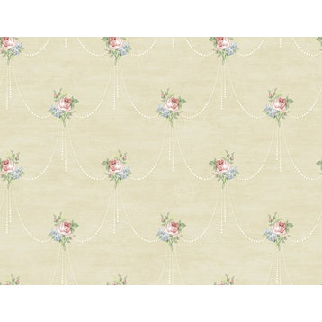 Beaded Bouquet Wallpaper in Sunshine MM50603 by Wallquest