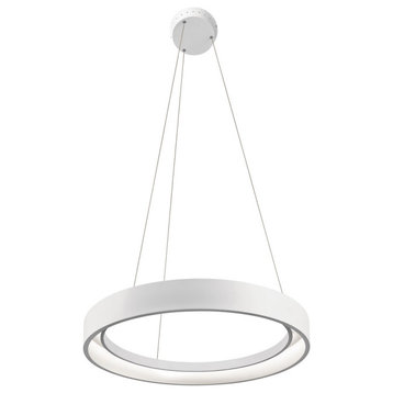 Degreelan Fornello LED 1 Light Pendant, Sand Textured White