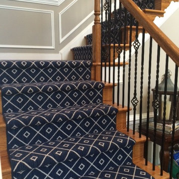 Updated foyer stairway ! from drab to FABULOUS !