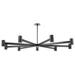 Hudson Valley Lighting - Predock 9-Light Chandelier Black Brass - Predock combines a streamlined silhouette with significant materials; the result is clean and modern. Light pours down from the honed nero madera marble shades and contrasts beautifully with the black brass metalwork. Available as a chandelier, linear or sconce, Predock adds a sophisticated look to hallways, kitchens, dining rooms and more.